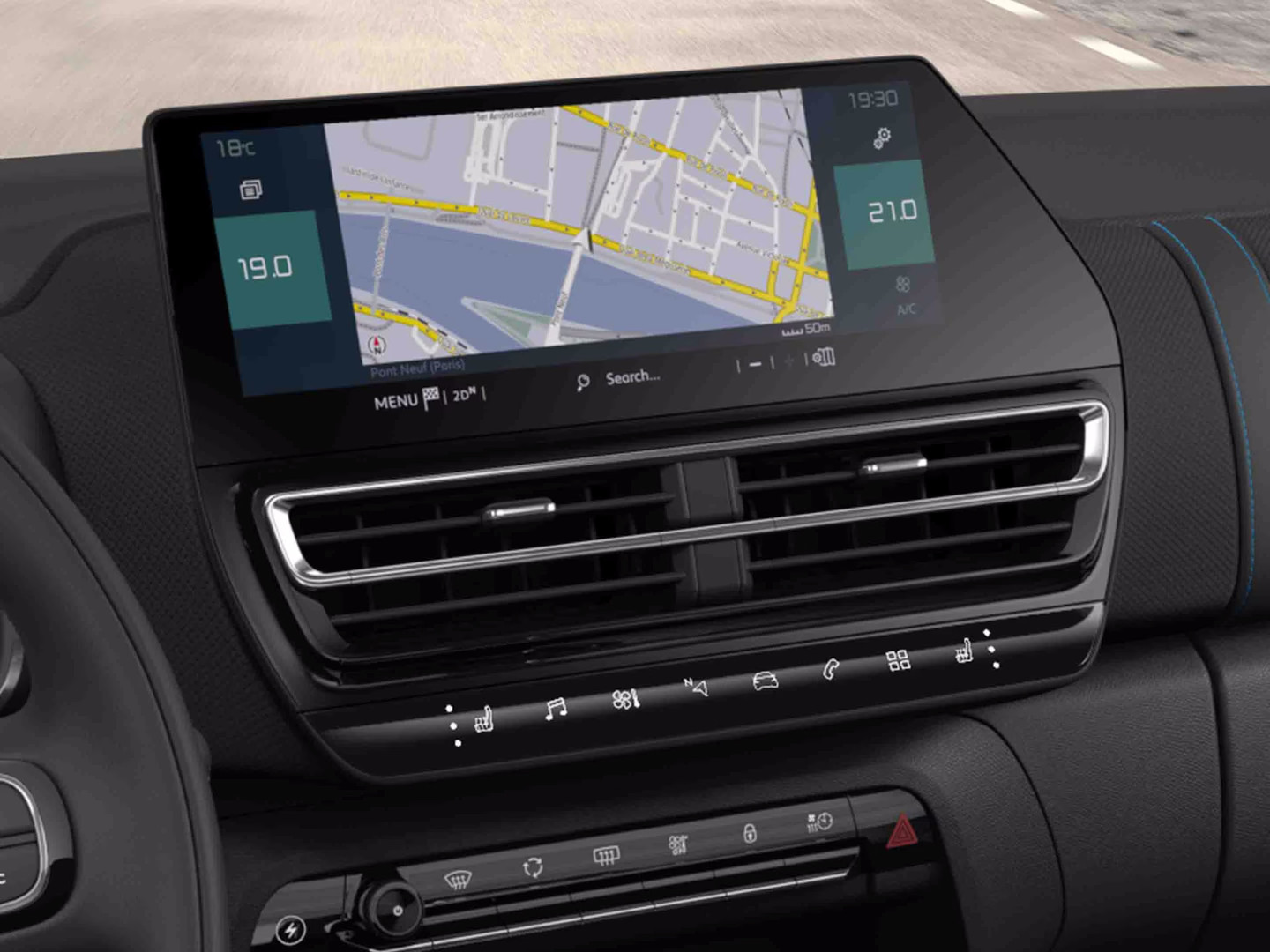 Touchpad con schermo di navigazione di Citroën C5 Aircross