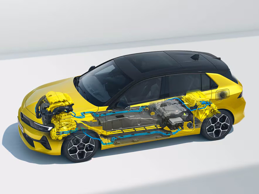 Opel, Astra, Hybrid, Battery